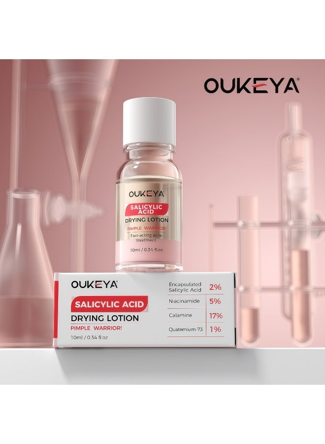 أوكييا ماء لعلاج حب الشباب بحمض الساليسيليك بتركيز 2%، للتحكم في الزيوت، وإصلاح البشرة، وتخفيف آثار حب الشباب، للبشرة الحساسة، 10 مل - Image 1